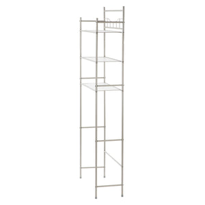 3-Shelf Bathroom over the Toilet Space Saver with Liner, Satin Nickel