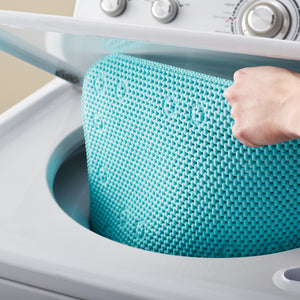 17 in. x 36 in. Cushioned Bathtub Mat, Aqua