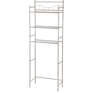 3-Shelf Bathroom over the Toilet Space Saver with Liner, Satin Nickel