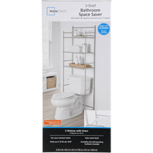 Load image into Gallery viewer, 3-Shelf Bathroom over the Toilet Space Saver with Liner, Satin Nickel