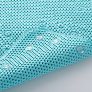 17 in. x 36 in. Cushioned Bathtub Mat, Aqua