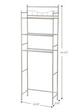 Load image into Gallery viewer, 3-Shelf Bathroom over the Toilet Space Saver with Liner, Satin Nickel