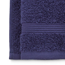 Load image into Gallery viewer, Performance Mix Textured 6-Piece Bath Towel Set - Navy Blue
