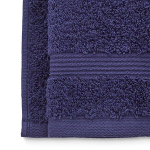 Performance Mix Textured 6-Piece Bath Towel Set - Navy Blue