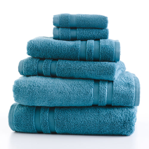 Performance Solid 6-Piece Bath Towel Set - Coolwater
